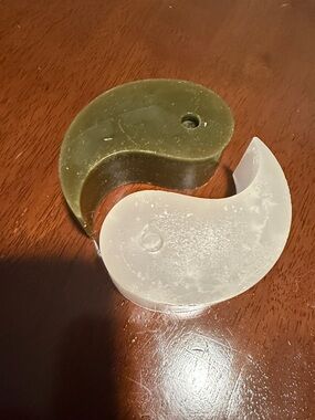 Yin Yang Candle Duo - Black & Frosted White